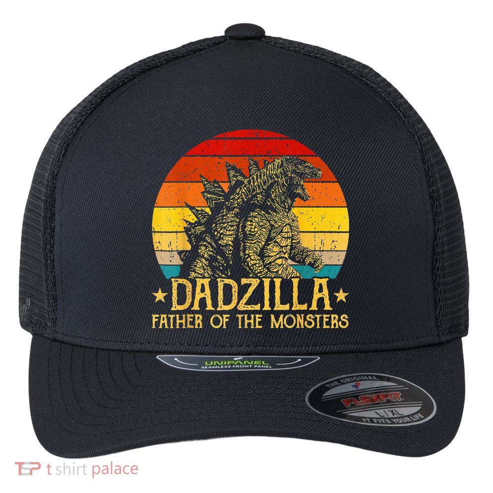 Dadzilla Father Of The Monsters Retro Flexfit Unipanel Trucker Cap