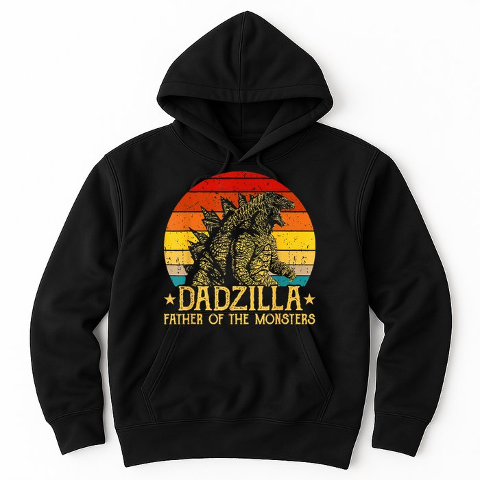 Dadzilla Father Of The Monsters Retro Hoodie