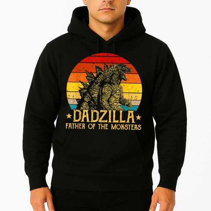 Dadzilla Father Of The Monsters Retro Hoodie
