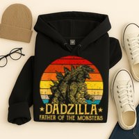Dadzilla Father Of The Monsters Retro Hoodie
