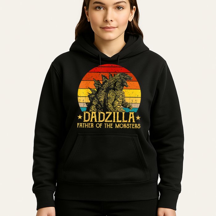 Dadzilla Father Of The Monsters Retro Hoodie