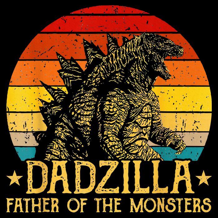 Dadzilla Father Of The Monsters Retro Hoodie