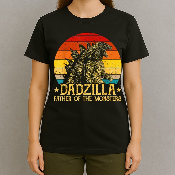 Dadzilla Father Of The Monsters Retro T-Shirt