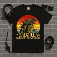 Dadzilla Father Of The Monsters Retro T-Shirt