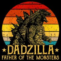 Dadzilla Father Of The Monsters Retro T-Shirt