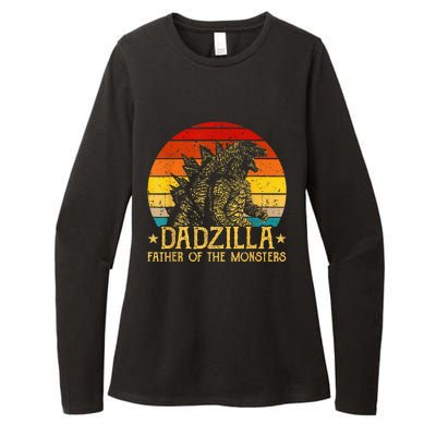 Dadzilla Father Of The Monsters Retro Womens CVC Long Sleeve Shirt