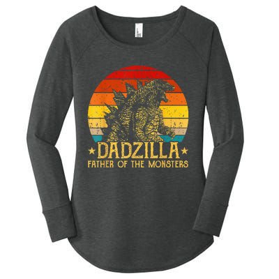 Dadzilla Father Of The Monsters Retro Women's Perfect Tri Tunic Long Sleeve Shirt