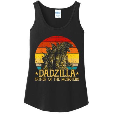 Dadzilla Father Of The Monsters Retro Ladies Essential Tank