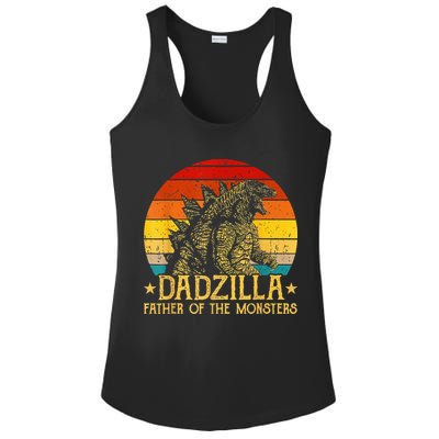 Dadzilla Father Of The Monsters Retro Ladies PosiCharge Competitor Racerback Tank