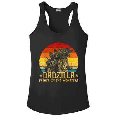 Dadzilla Father Of The Monsters Retro Ladies PosiCharge Competitor Racerback Tank