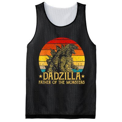 Dadzilla Father Of The Monsters Retro Mesh Reversible Basketball Jersey Tank