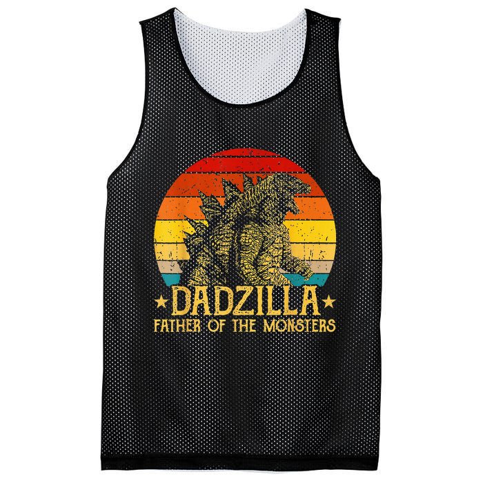 Dadzilla Father Of The Monsters Retro Mesh Reversible Basketball Jersey Tank