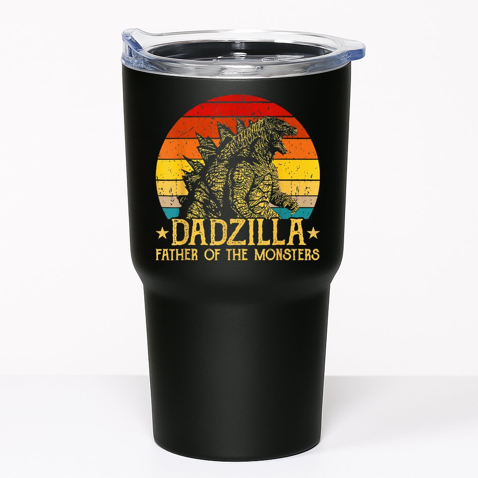 Dadzilla Father Of The Monsters Retro Tumbler