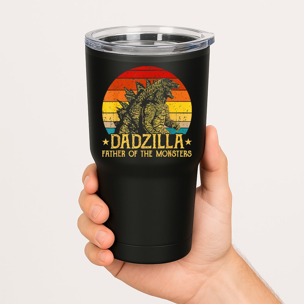 Dadzilla Father Of The Monsters Retro Tumbler