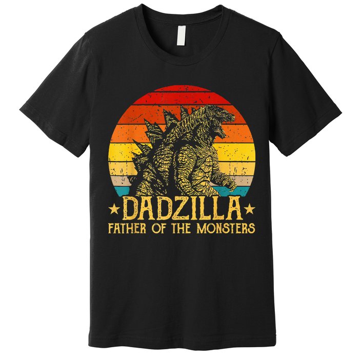 Dadzilla Father Of The Monsters Retro Premium T-Shirt