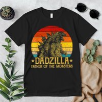 Dadzilla Father Of The Monsters Retro Premium T-Shirt