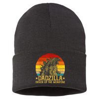 Dadzilla Father Of The Monsters Retro Sustainable Knit Beanie