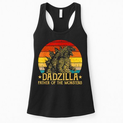Dadzilla Father Of The Monsters Retro Womens Tank Top
