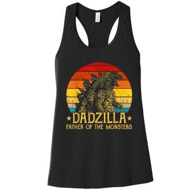 Dadzilla Father Of The Monsters Retro Women's Racerback Tank