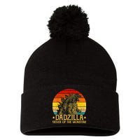 Dadzilla Father Of The Monsters Retro Pom Pom 12in Knit Beanie