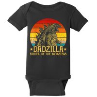 Dadzilla Father Of The Monsters Retro Baby Bodysuit