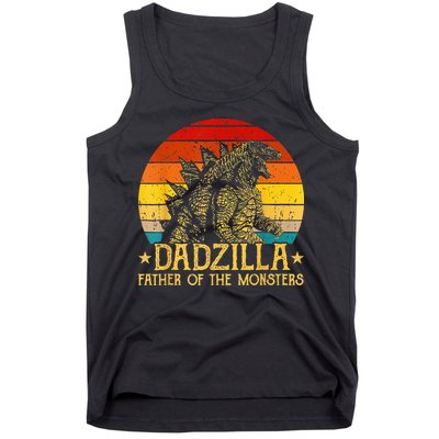 Dadzilla Father Of The Monsters Retro Tank Top