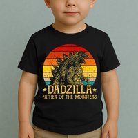 Dadzilla Father Of The Monsters Retro Toddler T-Shirt