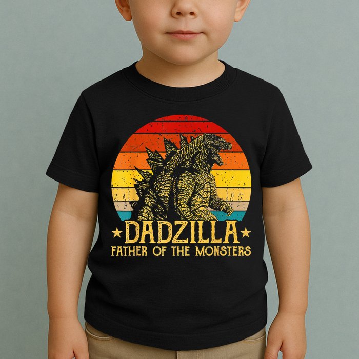 Dadzilla Father Of The Monsters Retro Toddler T-Shirt