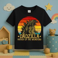 Dadzilla Father Of The Monsters Retro Toddler T-Shirt