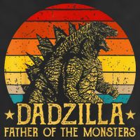Dadzilla Father Of The Monsters Retro Microfiber Hand Towel