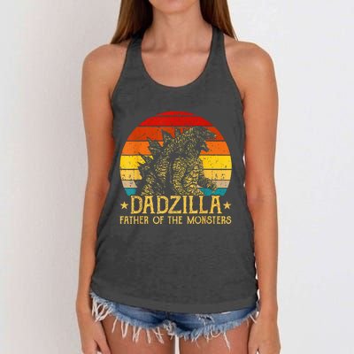 Dadzilla Father Of The Monsters Retro Women's Knotted Racerback Tank