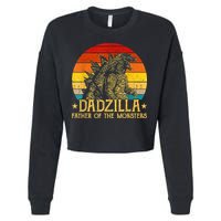 Dadzilla Father Of The Monsters Retro Cropped Pullover Crew