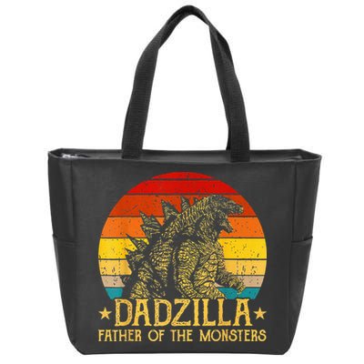 Dadzilla Father Of The Monsters Retro Zip Tote Bag