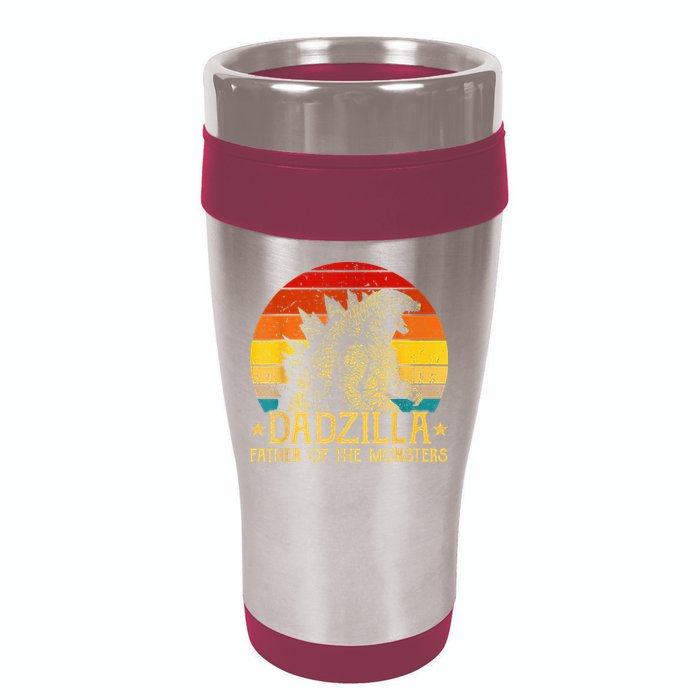 Dadzilla Father Of The Monsters Retro 16oz Travel Tumbler