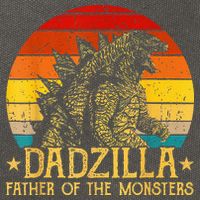 Dadzilla Father Of The Monsters Retro Cotton Canvas Backpack