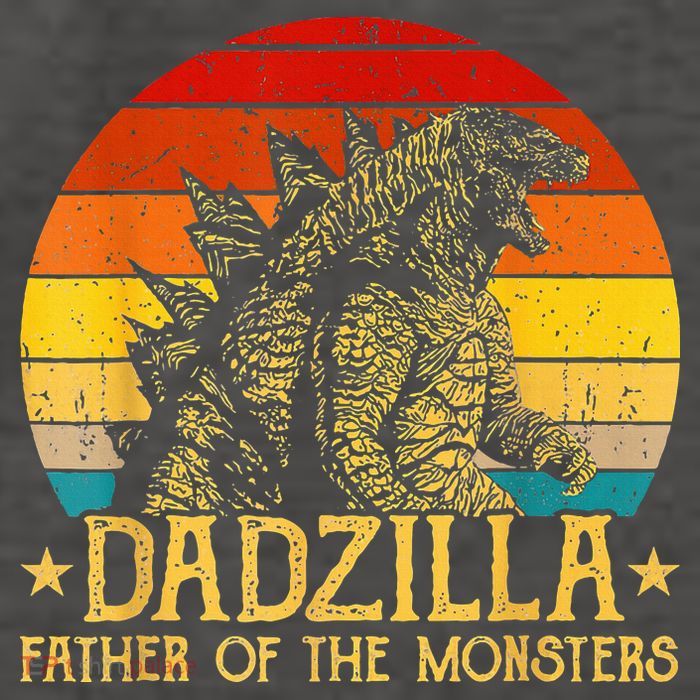 Dadzilla Father Of The Monsters Retro Vector Backpack