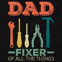 Dad Fixer Of All Things Dad Fixer Of All The Things Ladies PosiCharge Tri-Blend Wicking Tank