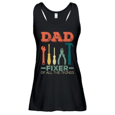 Dad Fixer Of All Things Dad Fixer Of All The Things Ladies Essential Flowy Tank