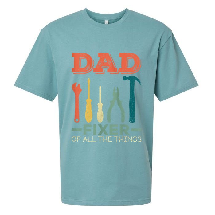 Dad Fixer Of All Things Dad Fixer Of All The Things Sueded Cloud Jersey T-Shirt