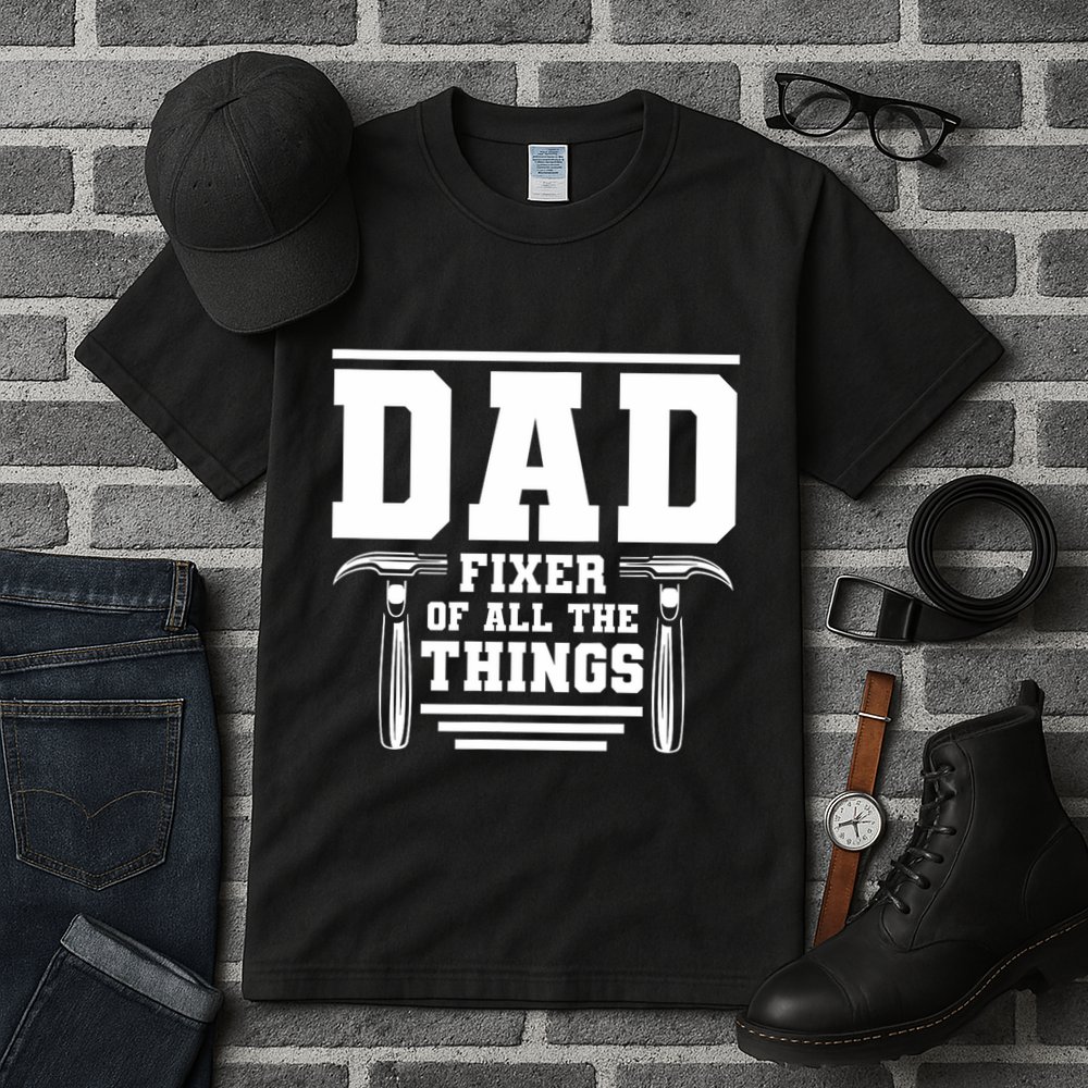 Dad Fixer Of All The Things Handyman Dads Tall T-Shirt