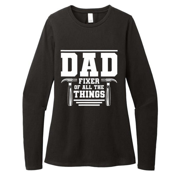 Dad Fixer Of All The Things Handyman Dads Womens CVC Long Sleeve Shirt