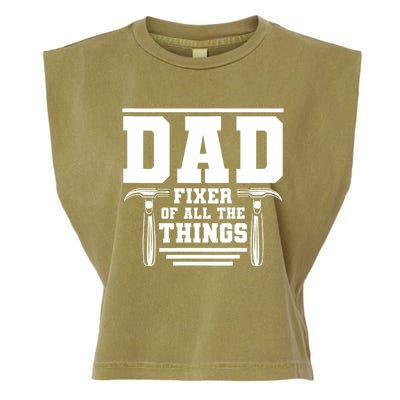 Dad Fixer Of All The Things Handyman Dads Garment-Dyed Women's Muscle Tee