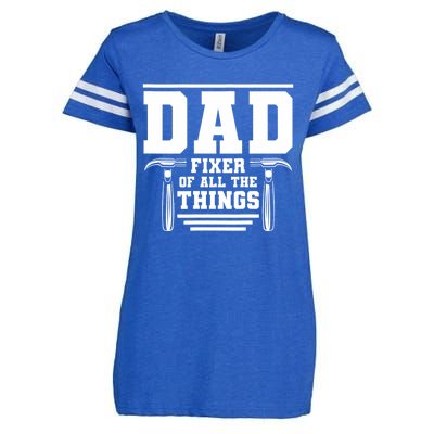 Dad Fixer Of All The Things Handyman Dads Enza Ladies Jersey Football T-Shirt