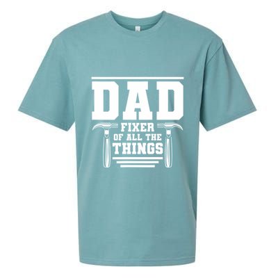 Dad Fixer Of All The Things Handyman Dads Sueded Cloud Jersey T-Shirt