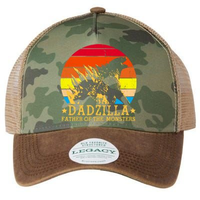 Dadzilla Father Of The Monsters Retro Vintage Legacy Tie Dye Trucker Hat