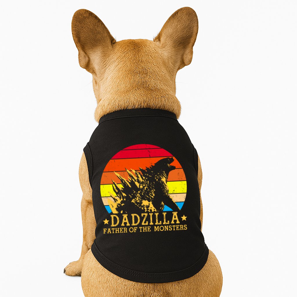 Dadzilla Father Of The Monsters Retro Vintage Doggie Tank