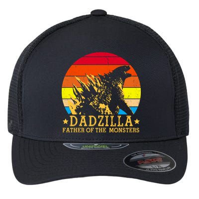Dadzilla Father Of The Monsters Retro Vintage Flexfit Unipanel Trucker Cap