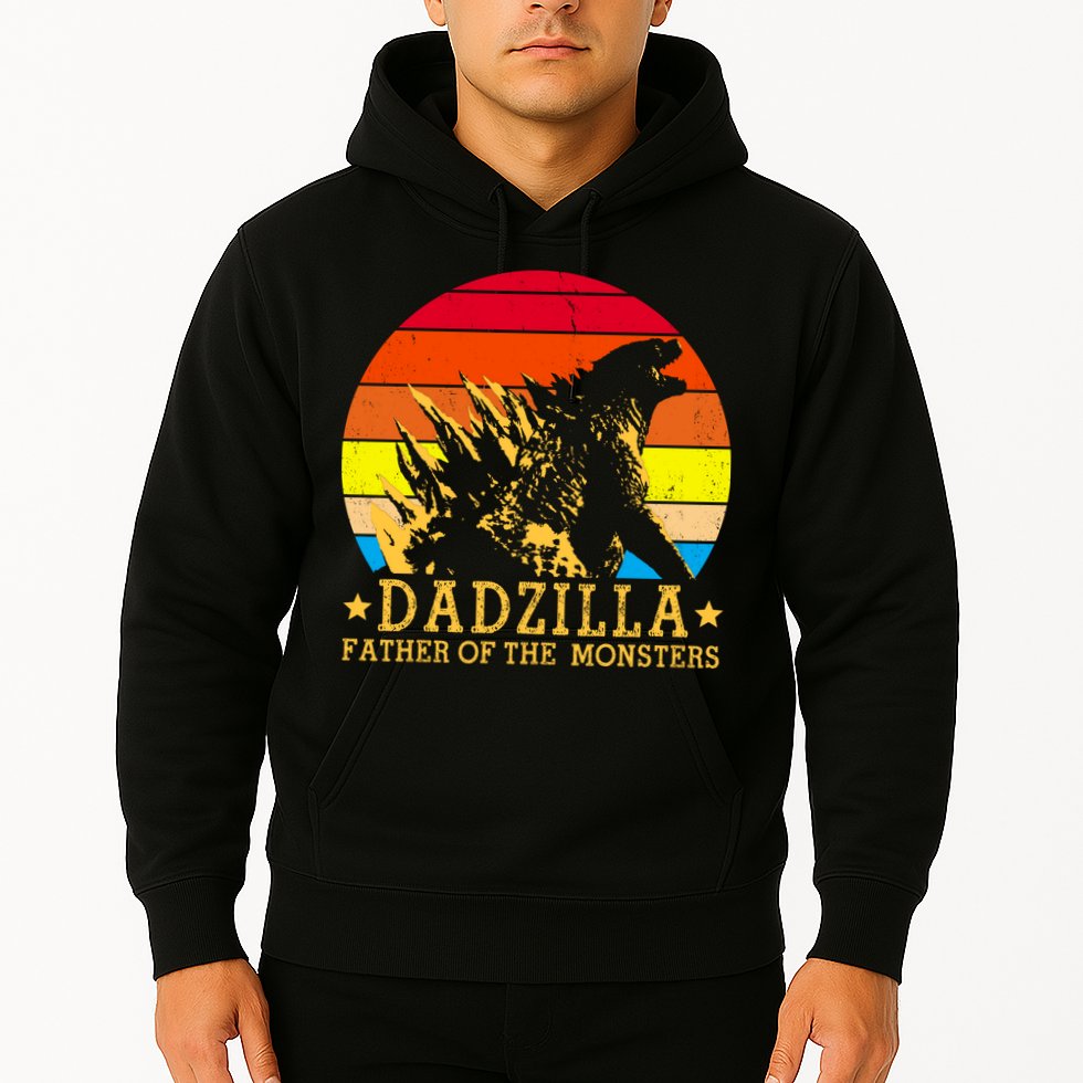 Dadzilla Father Of The Monsters Retro Vintage Hoodie