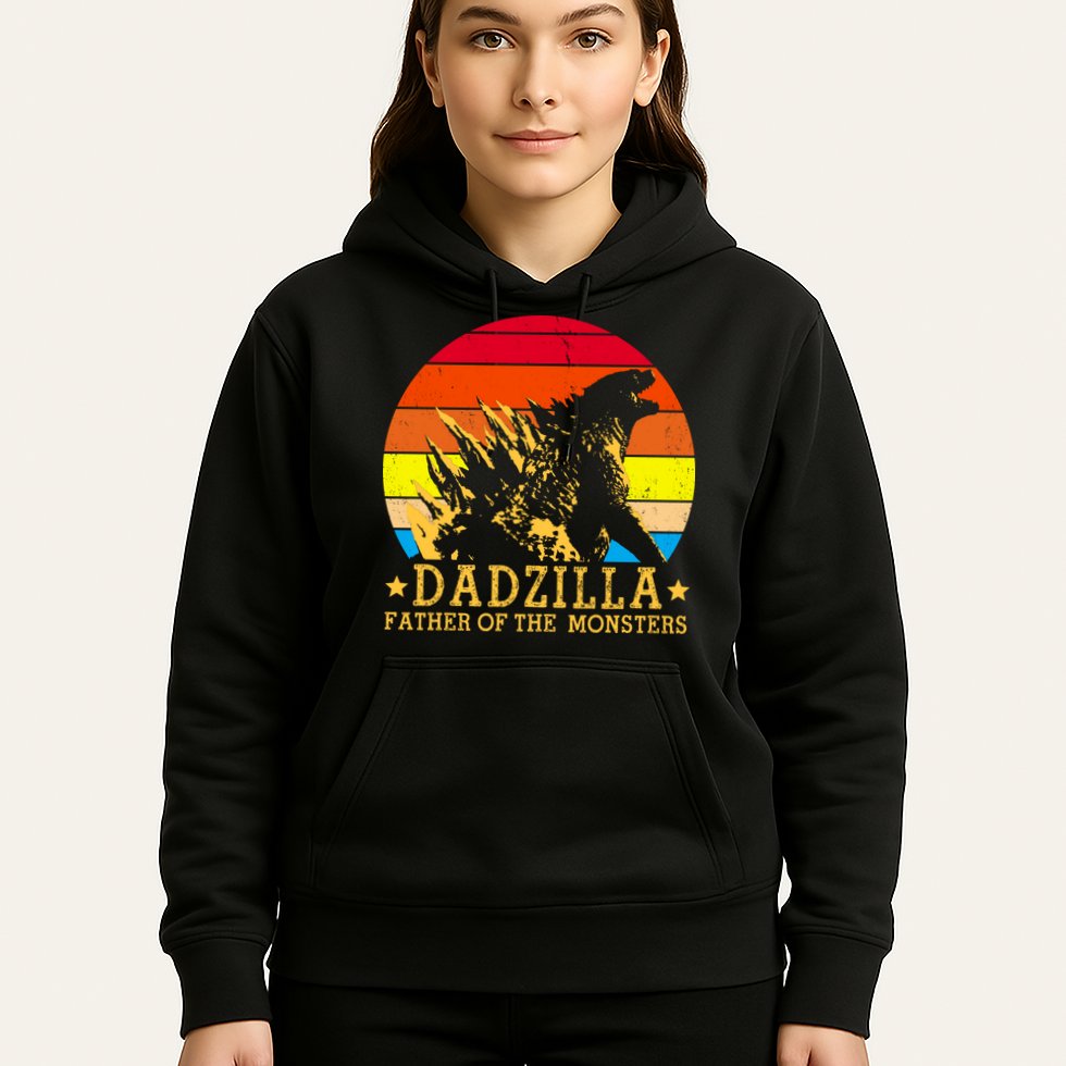 Dadzilla Father Of The Monsters Retro Vintage Hoodie