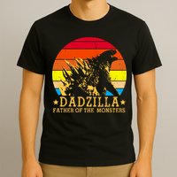Dadzilla Father Of The Monsters Retro Vintage T-Shirt